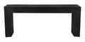 72" Charcoal Solid Wood Distressed Frame Console Table on a white background