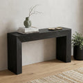 72" Charcoal Solid Wood Distressed Frame Console Table