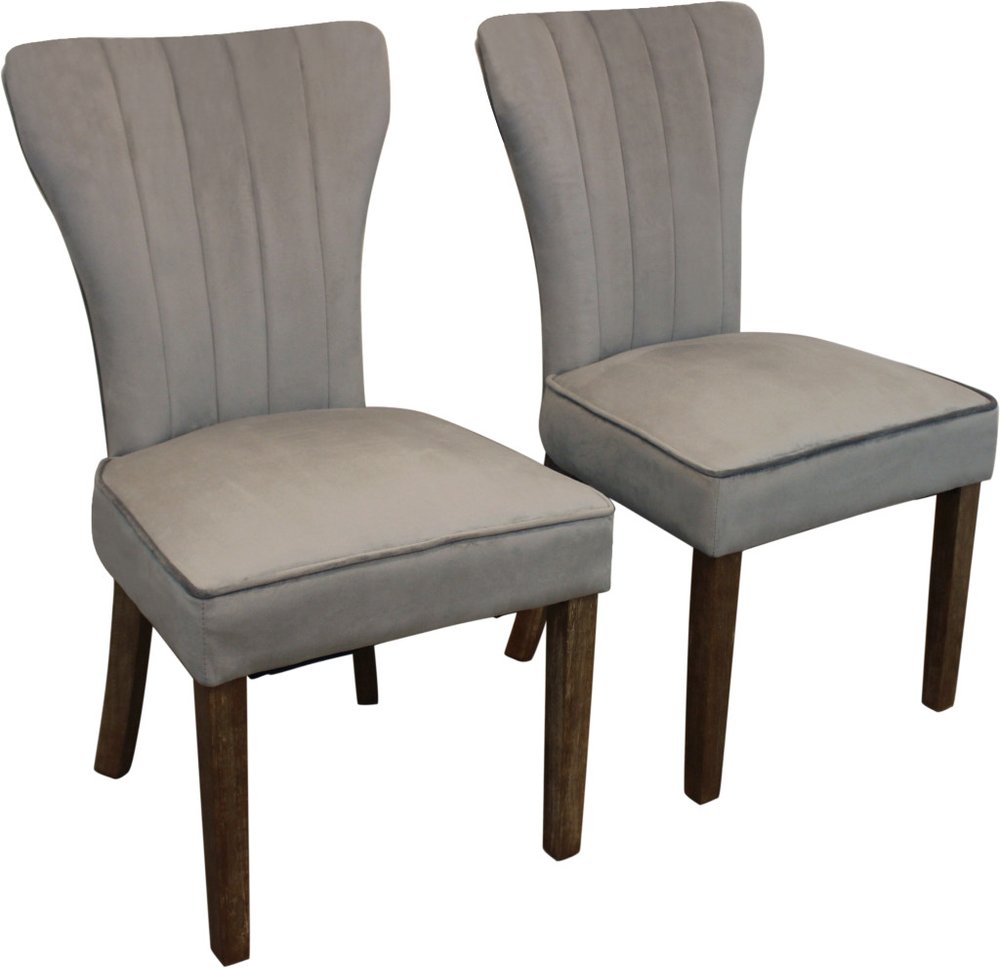 Seven Piece Dark Brown Round Solid Wood Dining Set with Six Chairs - SKU 612050