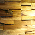 Brown 3D Embossed Abstract Teak Reclaimed Wood Decorative Wall Panels - with Four Individual Pieces