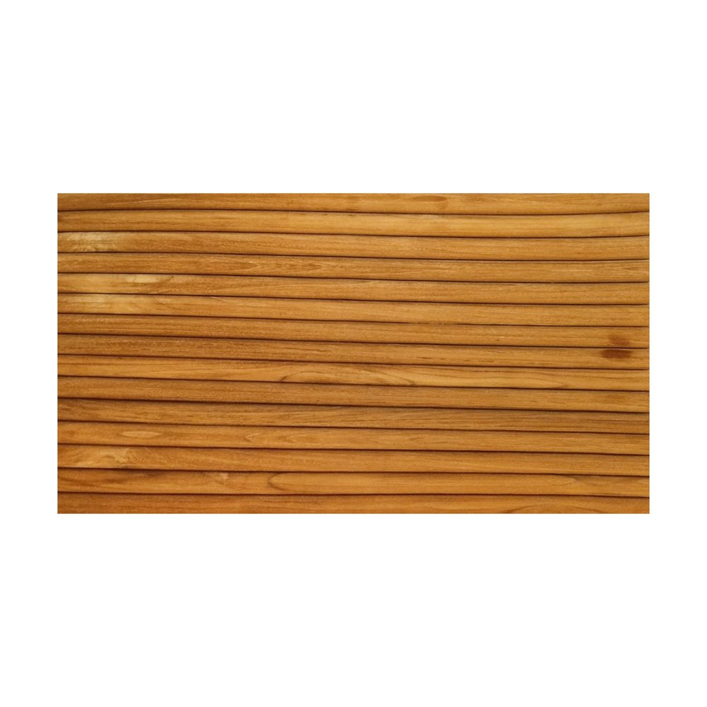 Brown 3D Embossed Striped Teak Reclaimed Wood Decorative Wall Panels on a white background