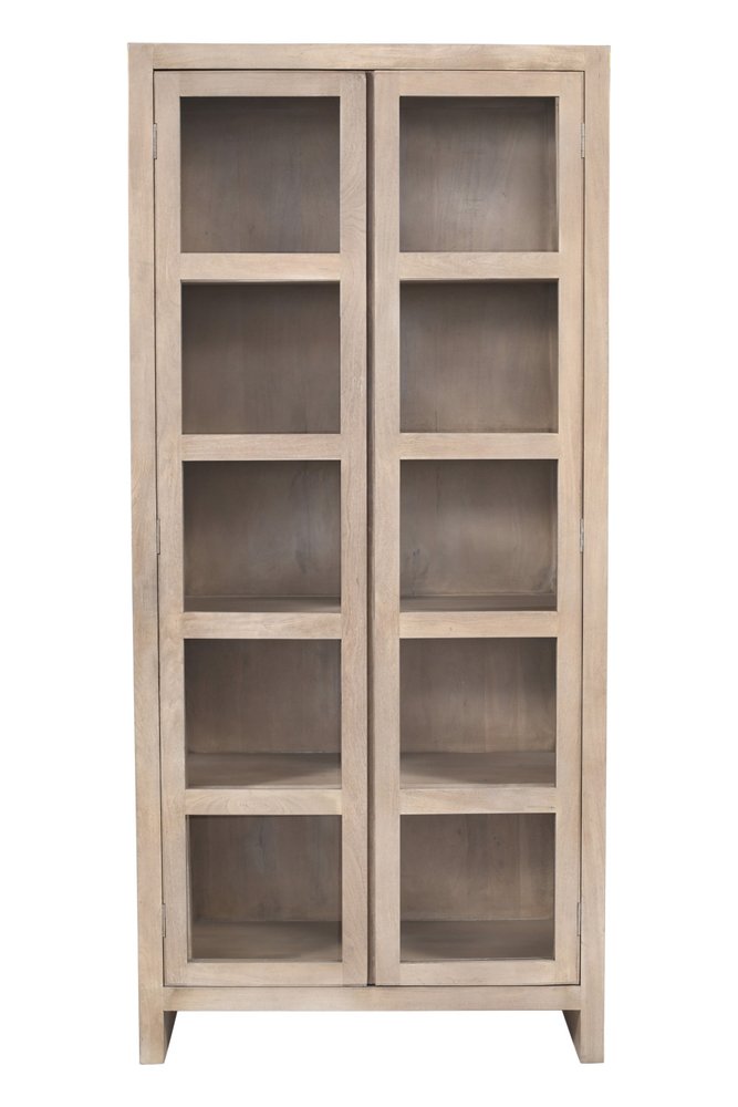 42" Ivory Solid Wood Accent Cabinet With Two Doors