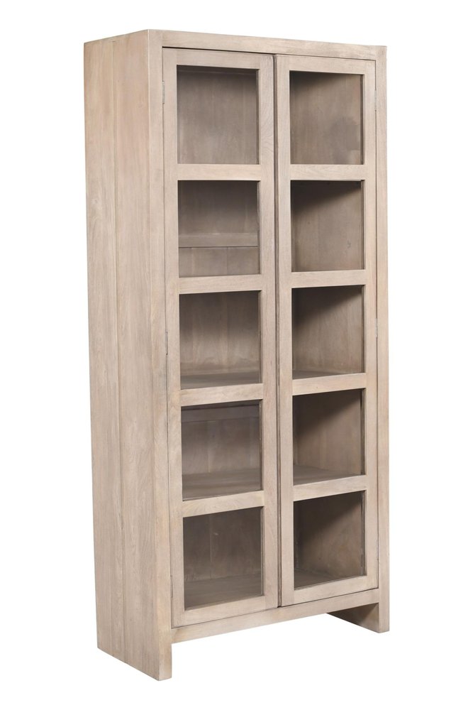 42" Ivory Solid Wood Accent Cabinet With Two Doors