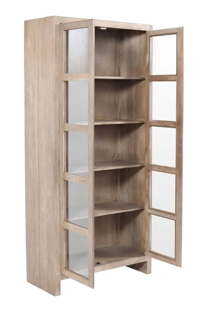 42" Ivory Solid Wood Accent Cabinet With Two Doors