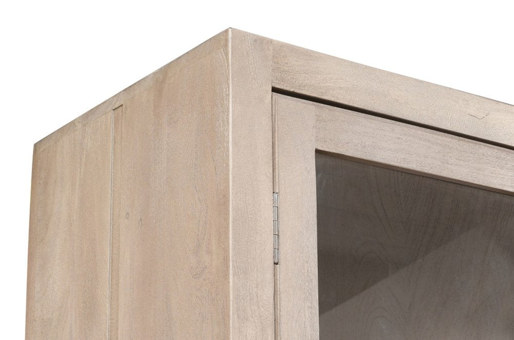 42" Ivory Solid Wood Accent Cabinet With Two Doors