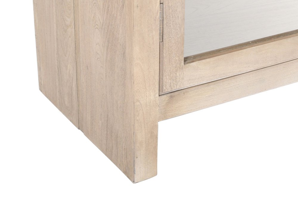 42" Ivory Solid Wood Accent Cabinet With Two Doors