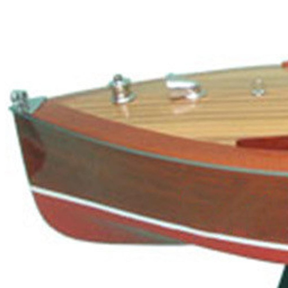 9" Unfinished Wood Hand Painted Model Boat