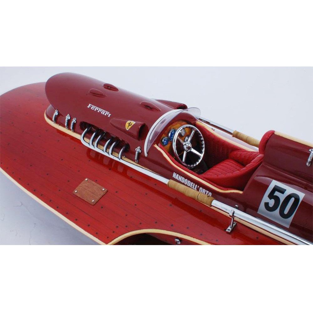 6" Unfinished Wood Hand Painted Model Boat
