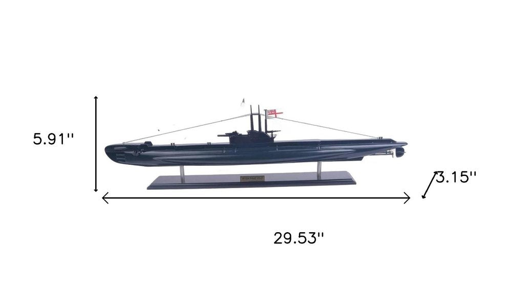 6" Unfinished Wood Hand Painted Model Boat
