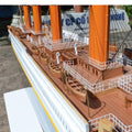 28" Unfinished Wood Hand Painted Model Boat