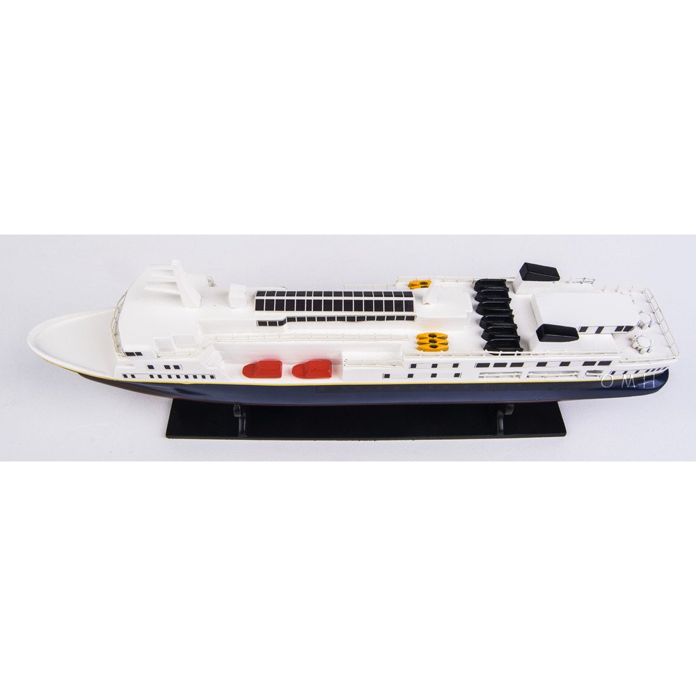 5" Unfinished Wood Hand Painted Model Boat