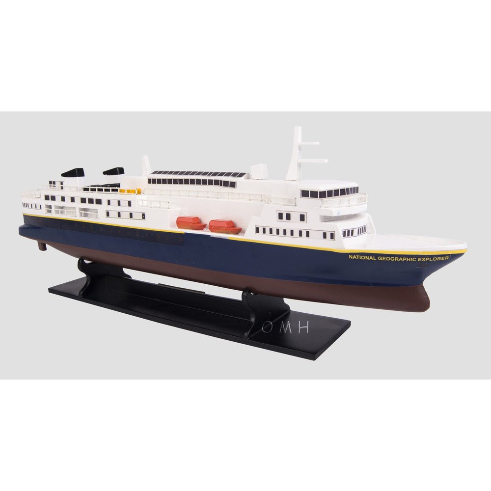 5" Unfinished Wood Hand Painted Model Boat
