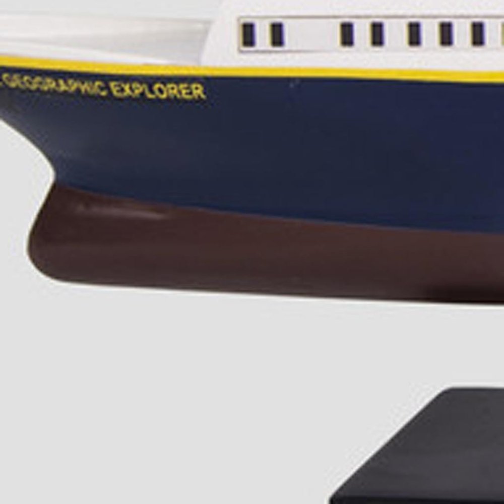 5" Unfinished Wood Hand Painted Model Boat