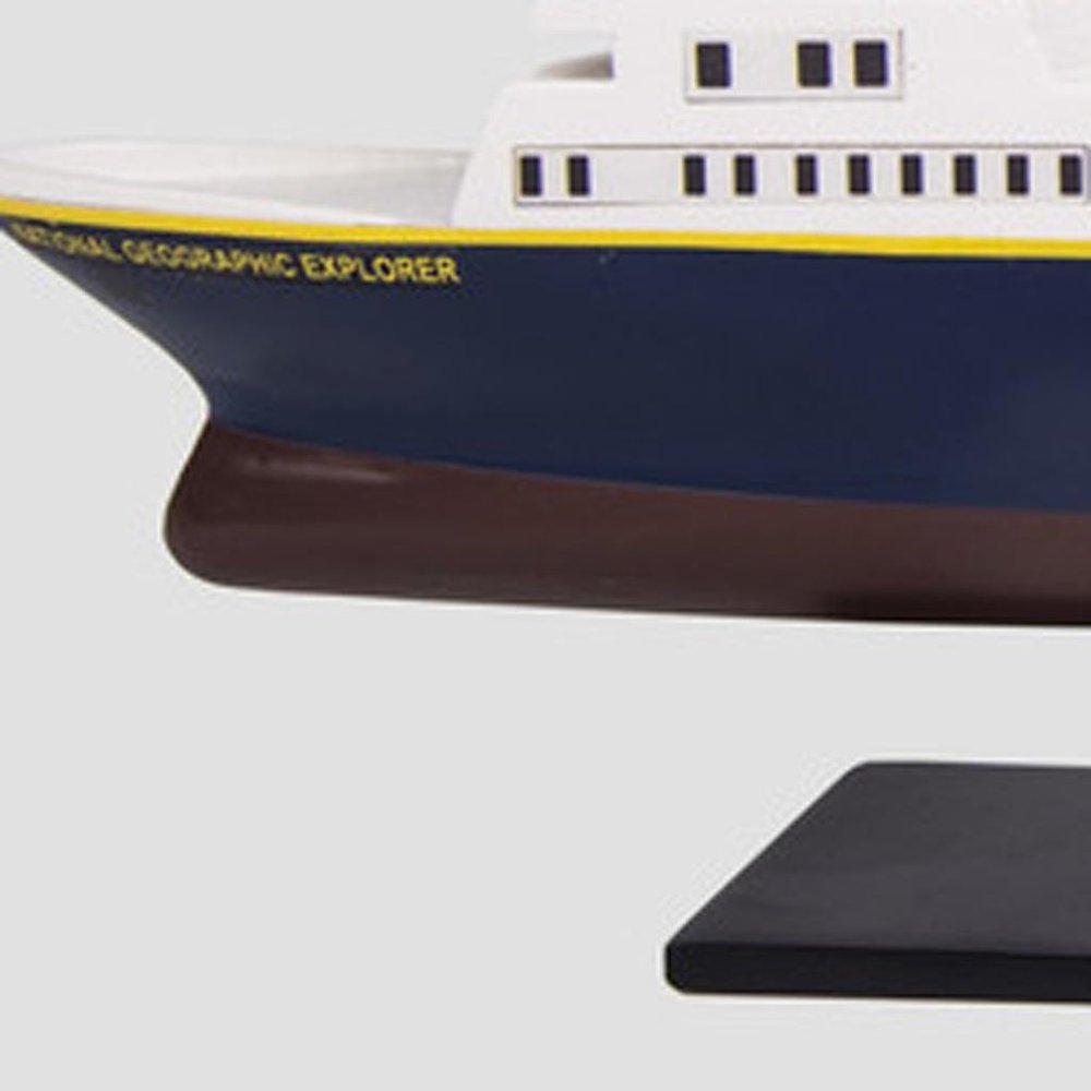 5" Unfinished Wood Hand Painted Model Boat