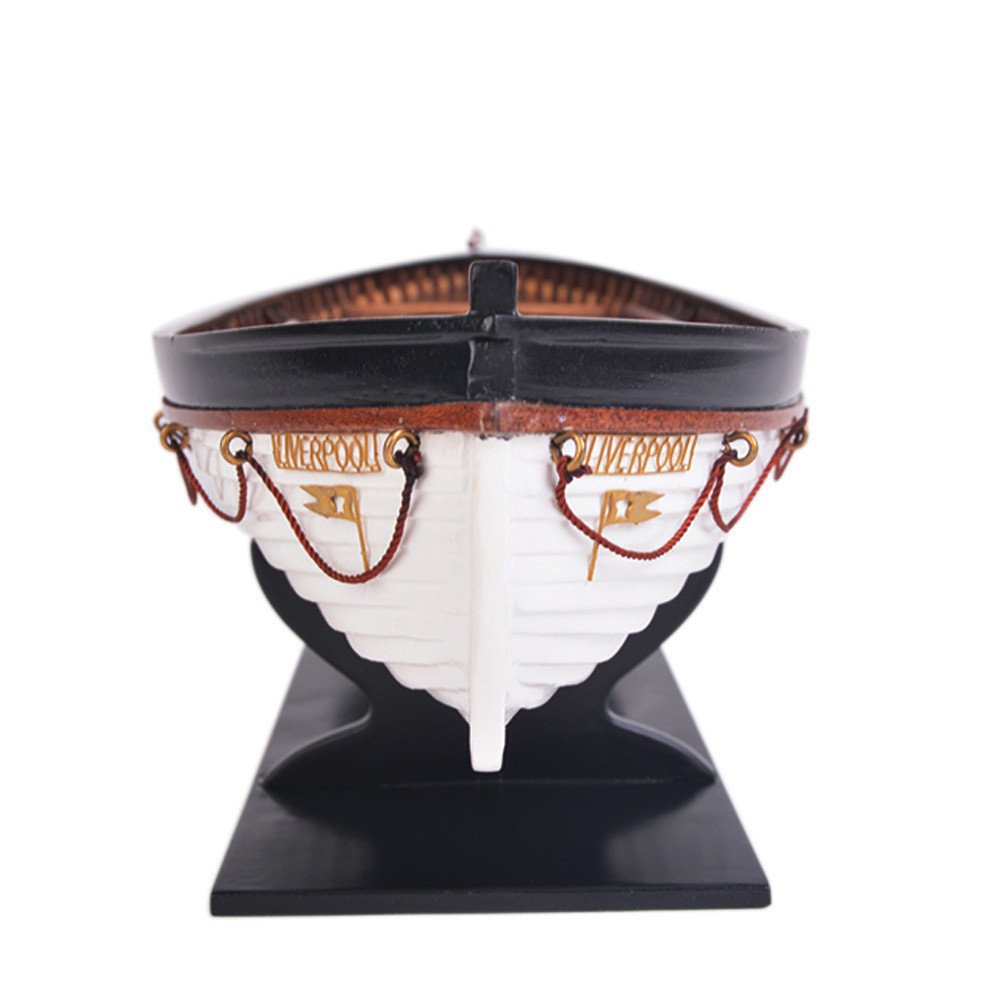 3" Unfinished Wood Hand Painted Model Boat
