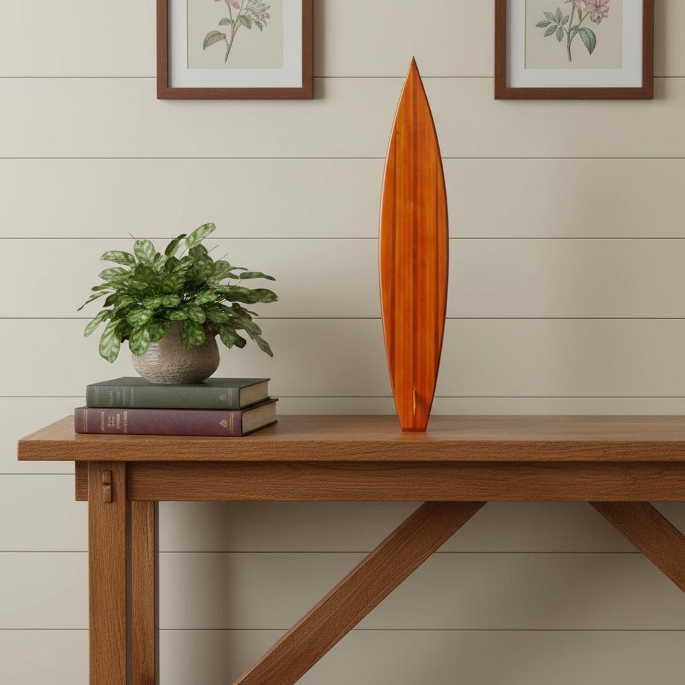 6" Unfinished Wood Hand Painted Model Boat