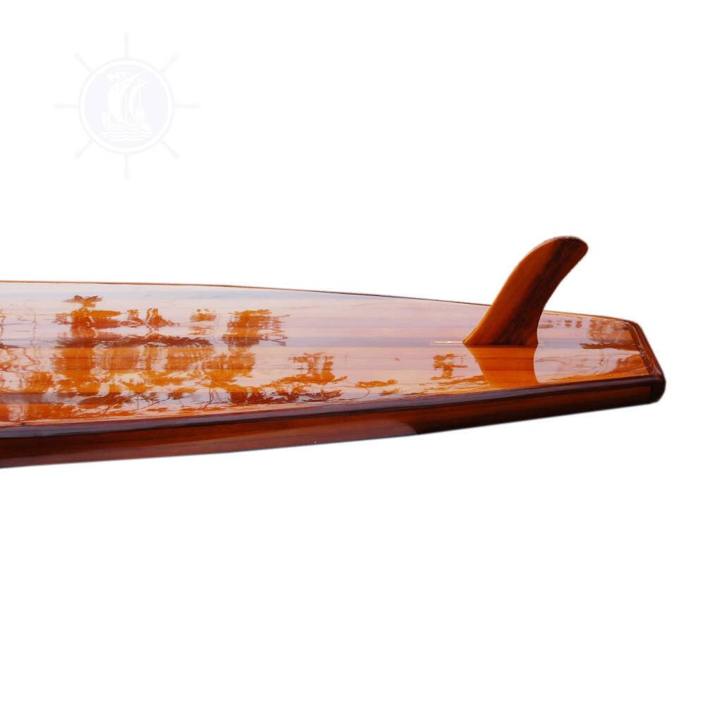 6" Unfinished Wood Hand Painted Model Boat