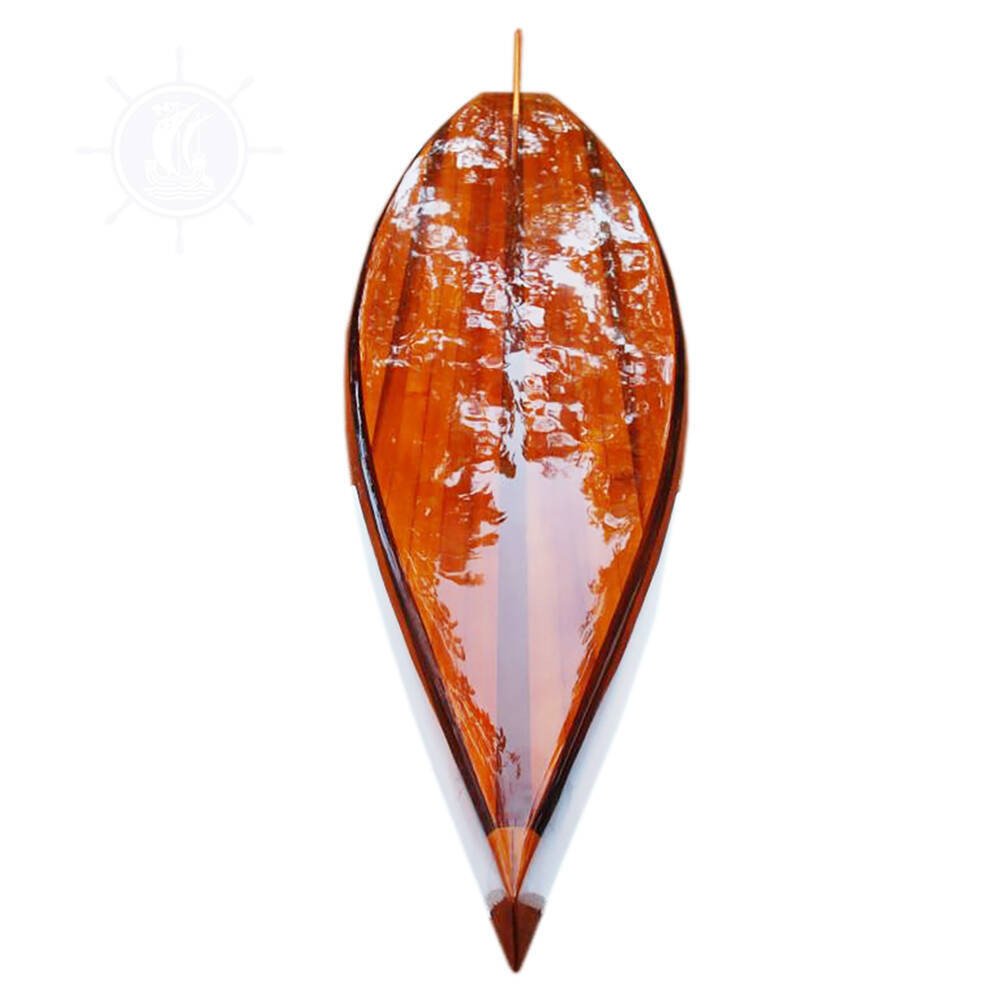 6" Unfinished Wood Hand Painted Model Boat