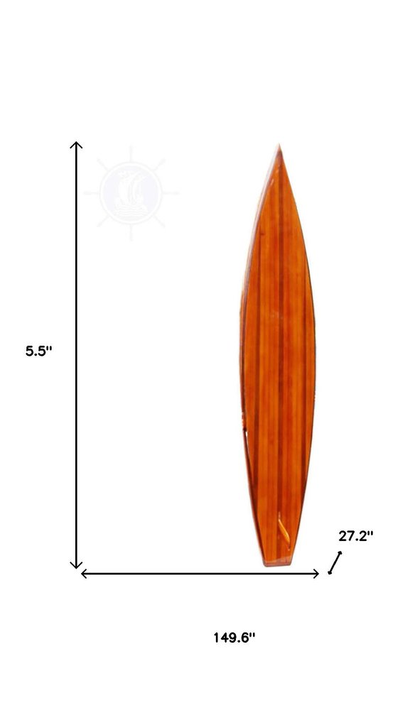 6" Unfinished Wood Hand Painted Model Boat