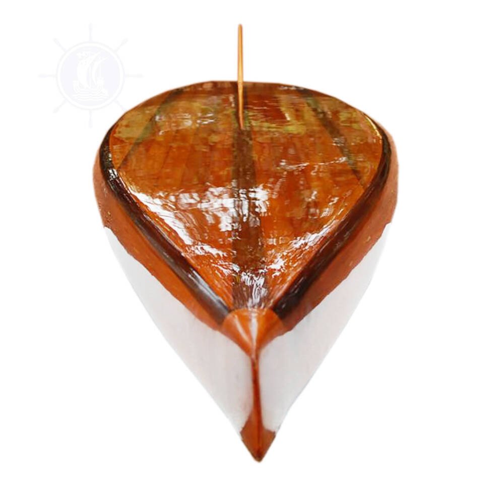 6" Unfinished Wood Hand Painted Model Boat