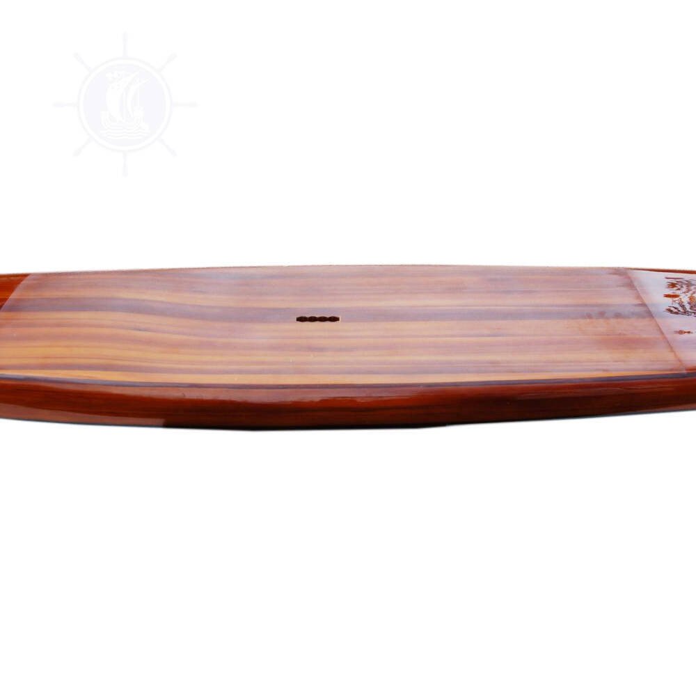 6" Unfinished Wood Hand Painted Model Boat