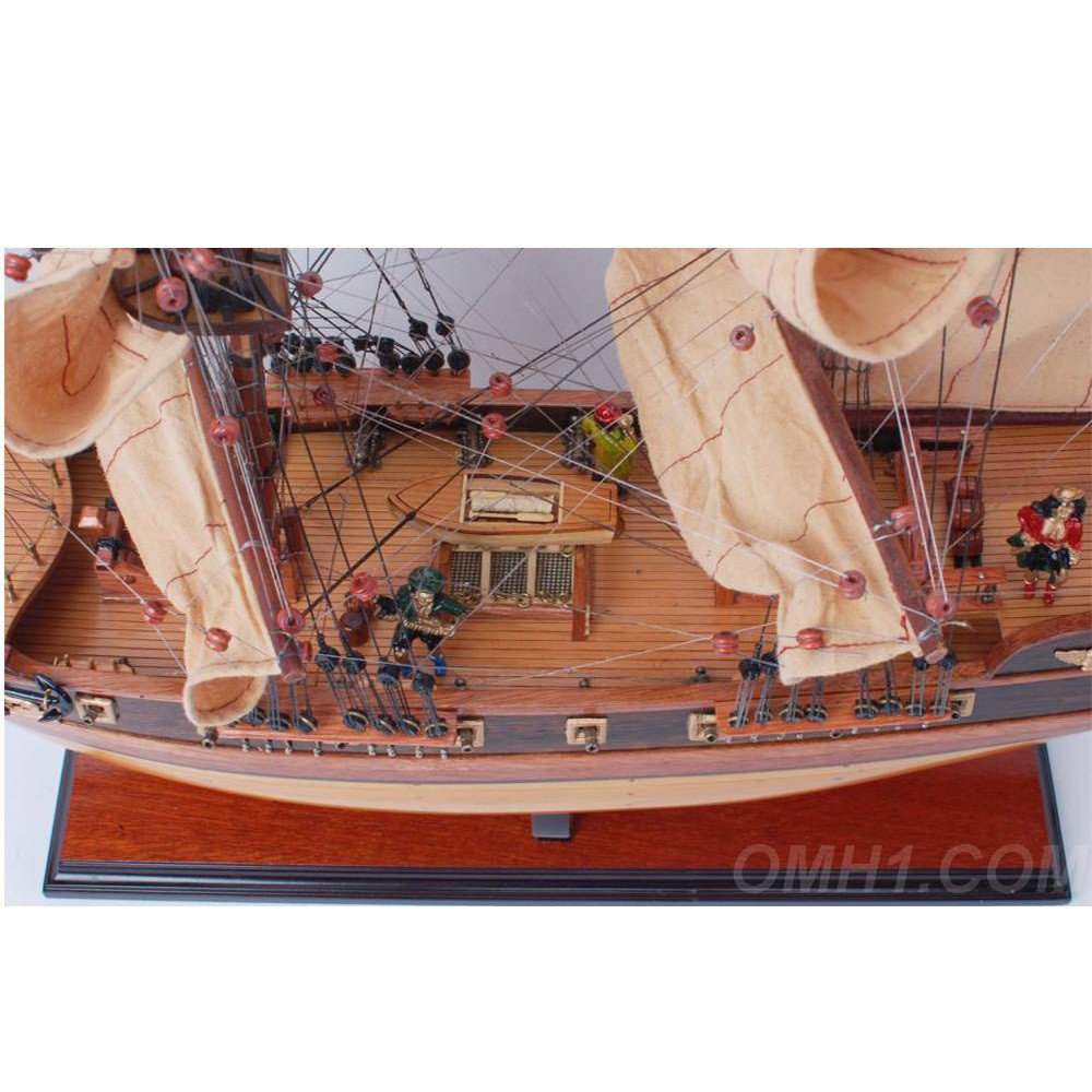 26" Unfinished Wood Hand Painted Boat Model Boat