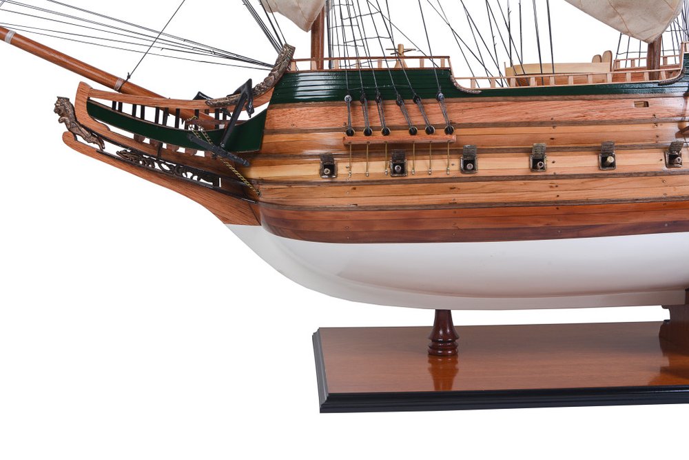 49" Unfinished Wood Hand Painted Boat Model Boat