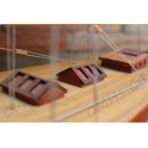 30" Unfinished Wood Hand Painted Model Boat - SKU 624664
