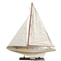 47" Unfinished Wood Hand Painted Model Boat
