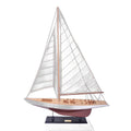 8" Unfinished Wood Hand Painted Model Boat