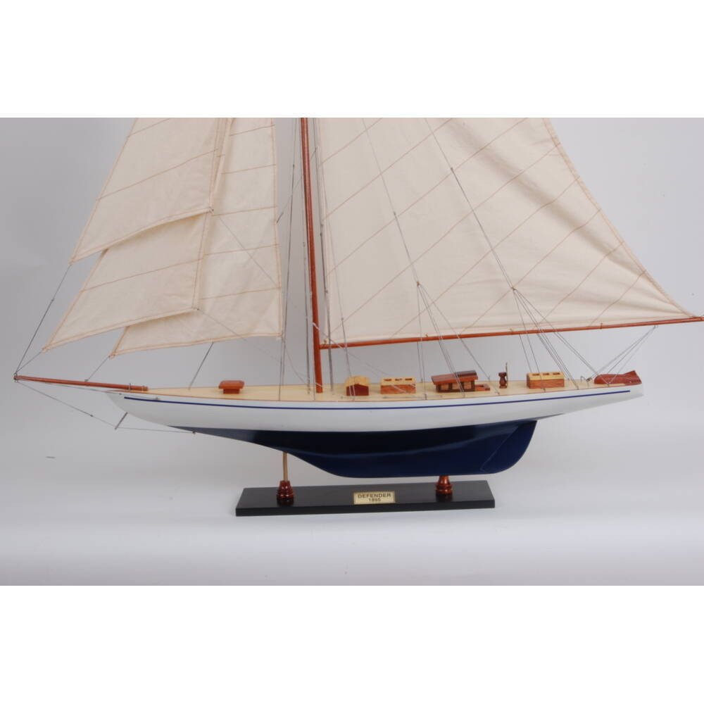 41" Unfinished Wood Hand Painted Model Boat
