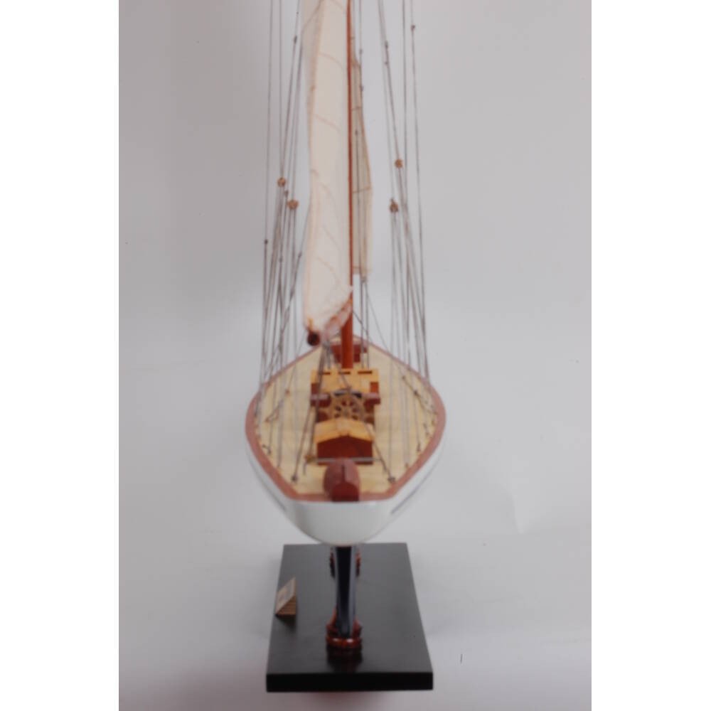 41" Unfinished Wood Hand Painted Model Boat