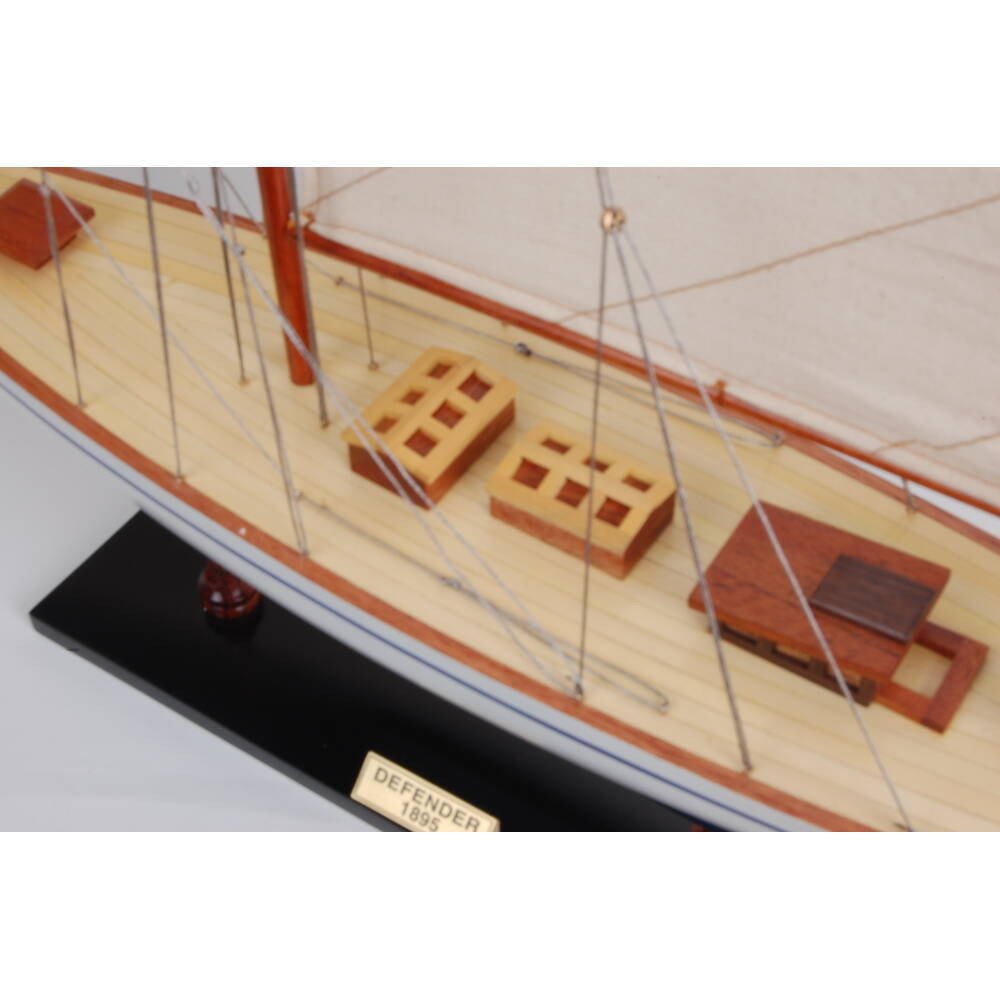 41" Unfinished Wood Hand Painted Model Boat