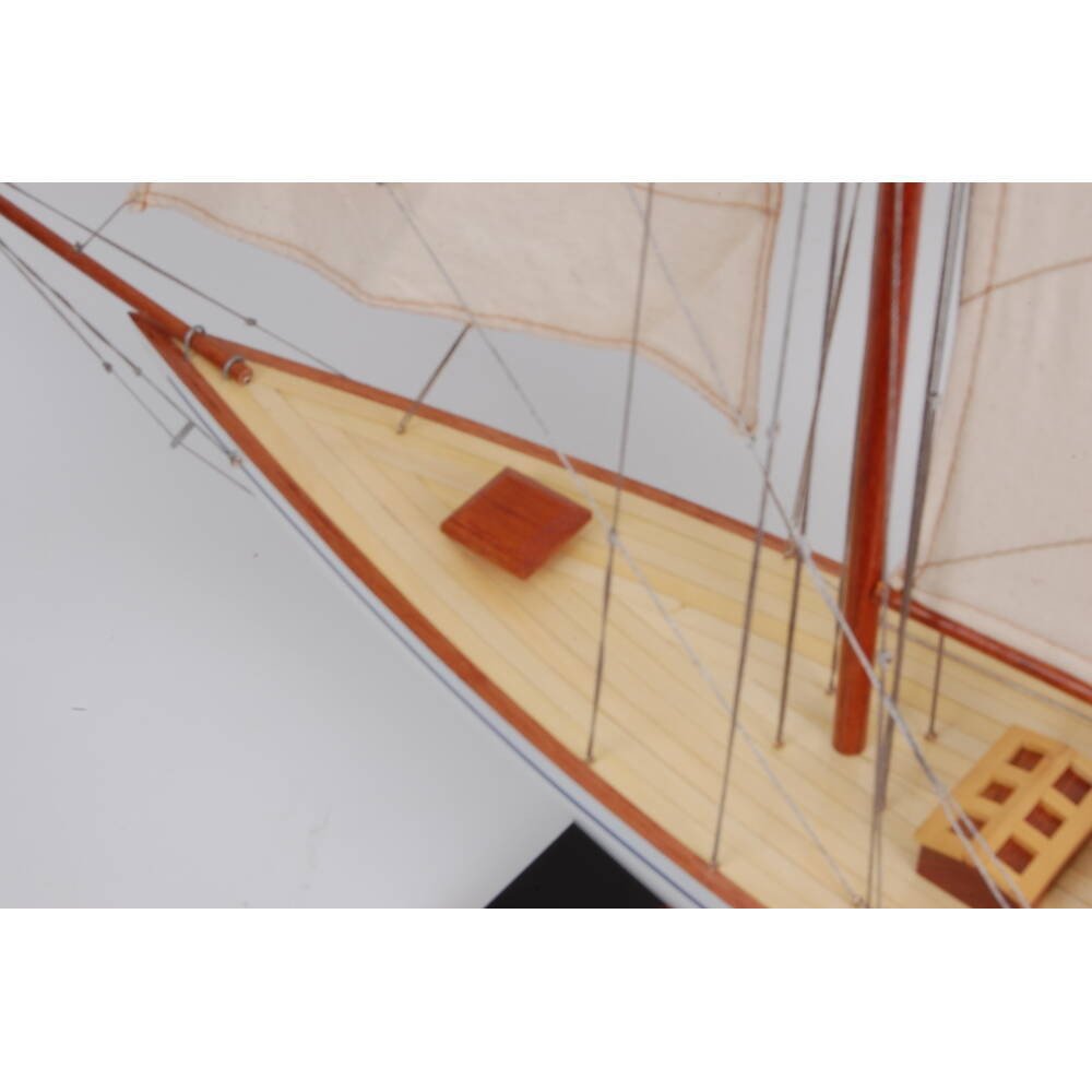 41" Unfinished Wood Hand Painted Model Boat