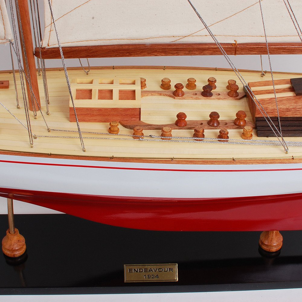 39" Unfinished Wood Hand Painted Model Boat