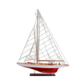 39" Unfinished Wood Hand Painted Model Boat