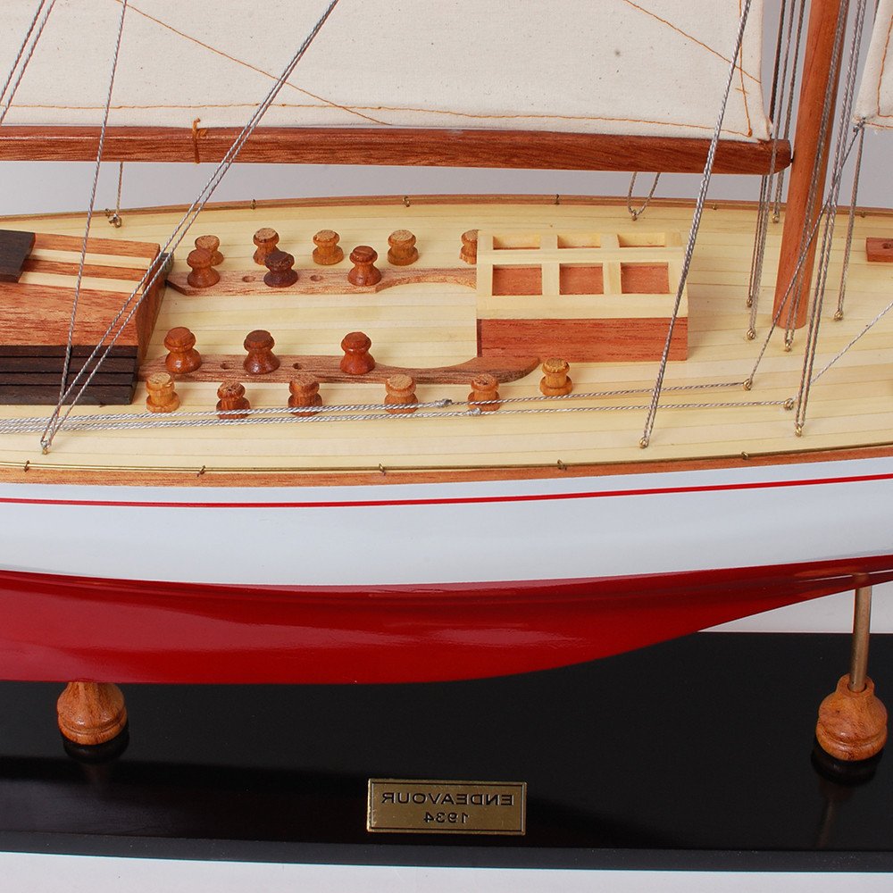 39" Unfinished Wood Hand Painted Model Boat
