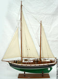 26" Unfinished Wood Hand Painted Model Boat