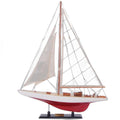 31" Unfinished Wood Hand Painted Model Boat