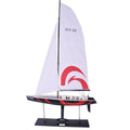 52" Unfinished Wood Hand Painted Model Boat