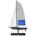 52" Unfinished Wood Hand Painted Model Boat