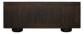 80" Dark Brown Distressed Solid Wood Sideboard Soft Close with Four Doors on a white background