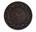 20" Brown And Gold Heavy Duty Plastic Silent Analog Round Wall Clock