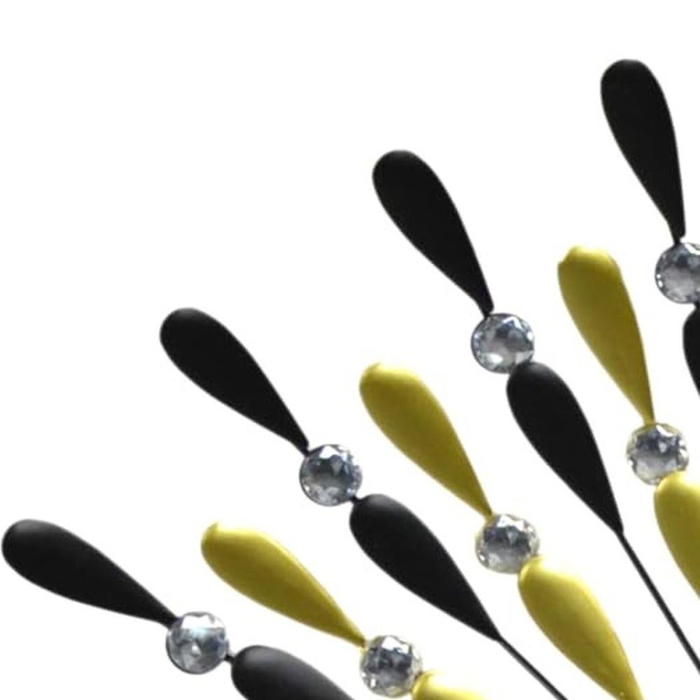 27" Gold And Black Metal Silent Analog Starburst Wall Clock