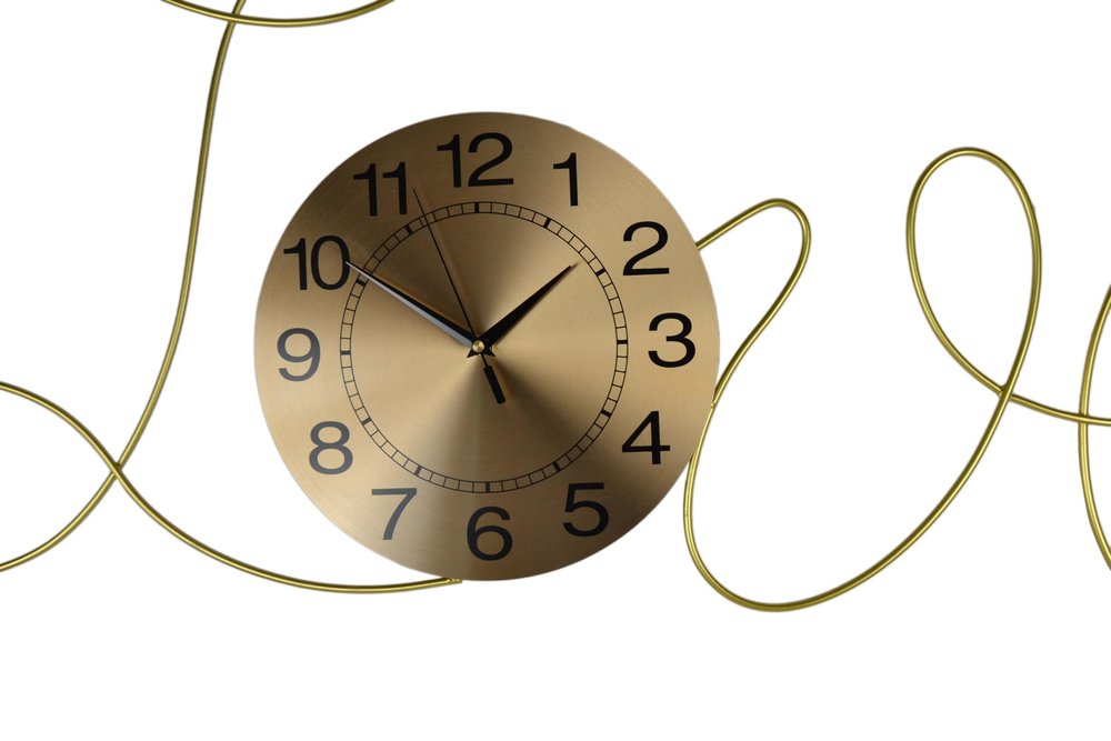 41" Gold Metal Silent Analog Novelty Wall Clock