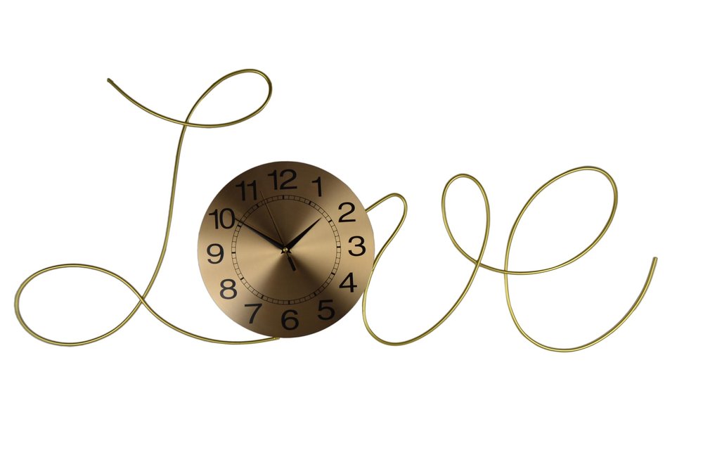 41" Gold Metal Silent Analog Novelty Wall Clock