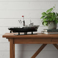 6" Unfinished Wood Hand Painted Model Boat