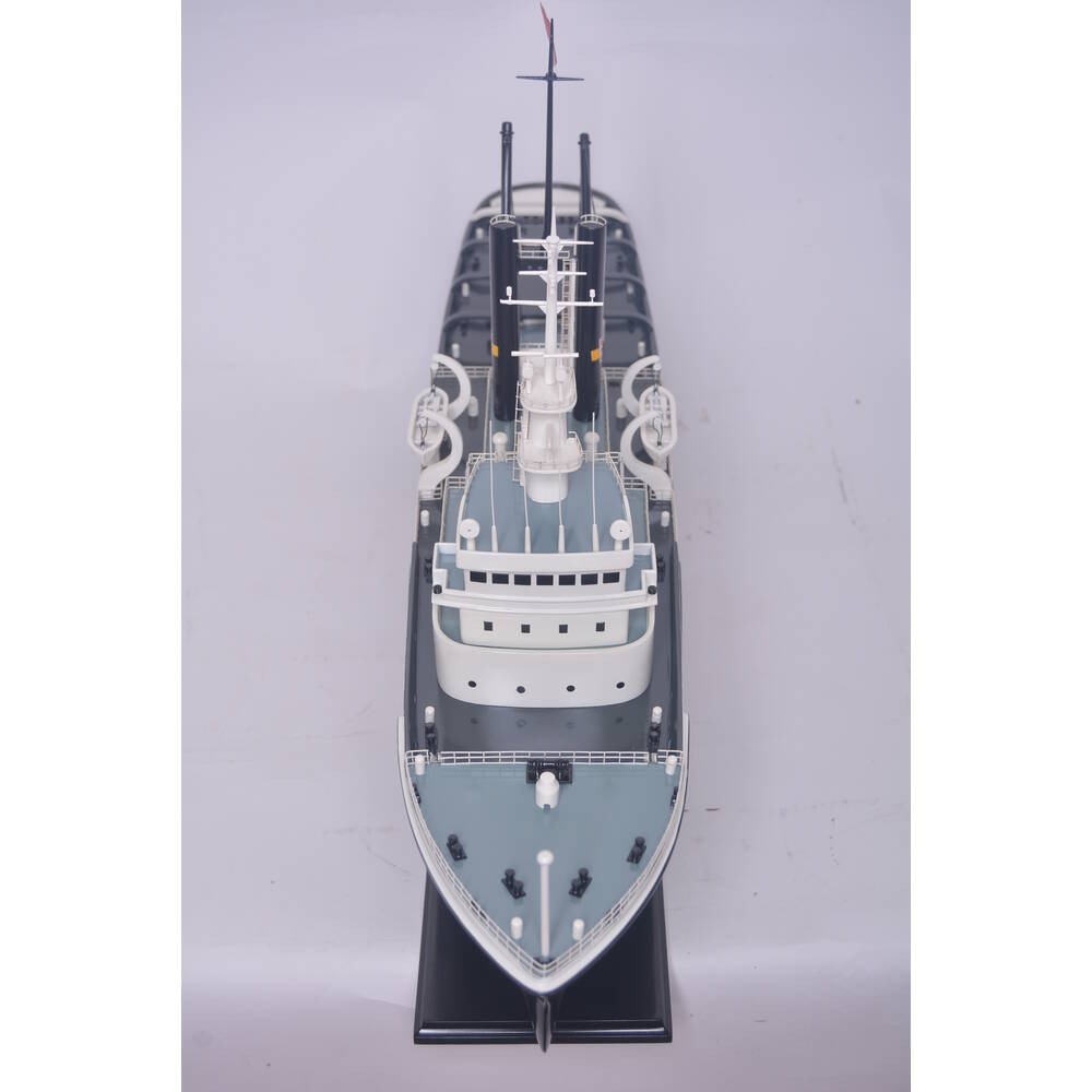 6" Unfinished Wood Hand Painted Model Boat