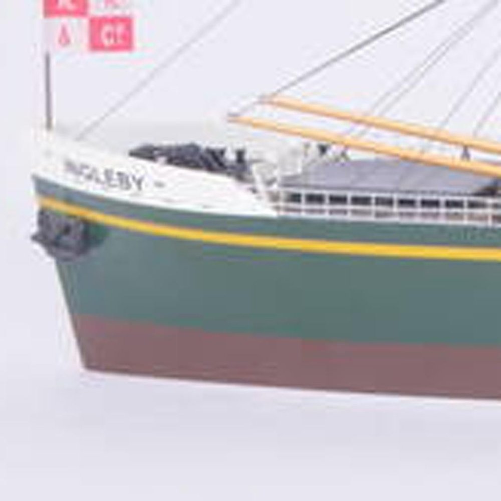 3" Unfinished Wood Hand Painted Model Boat