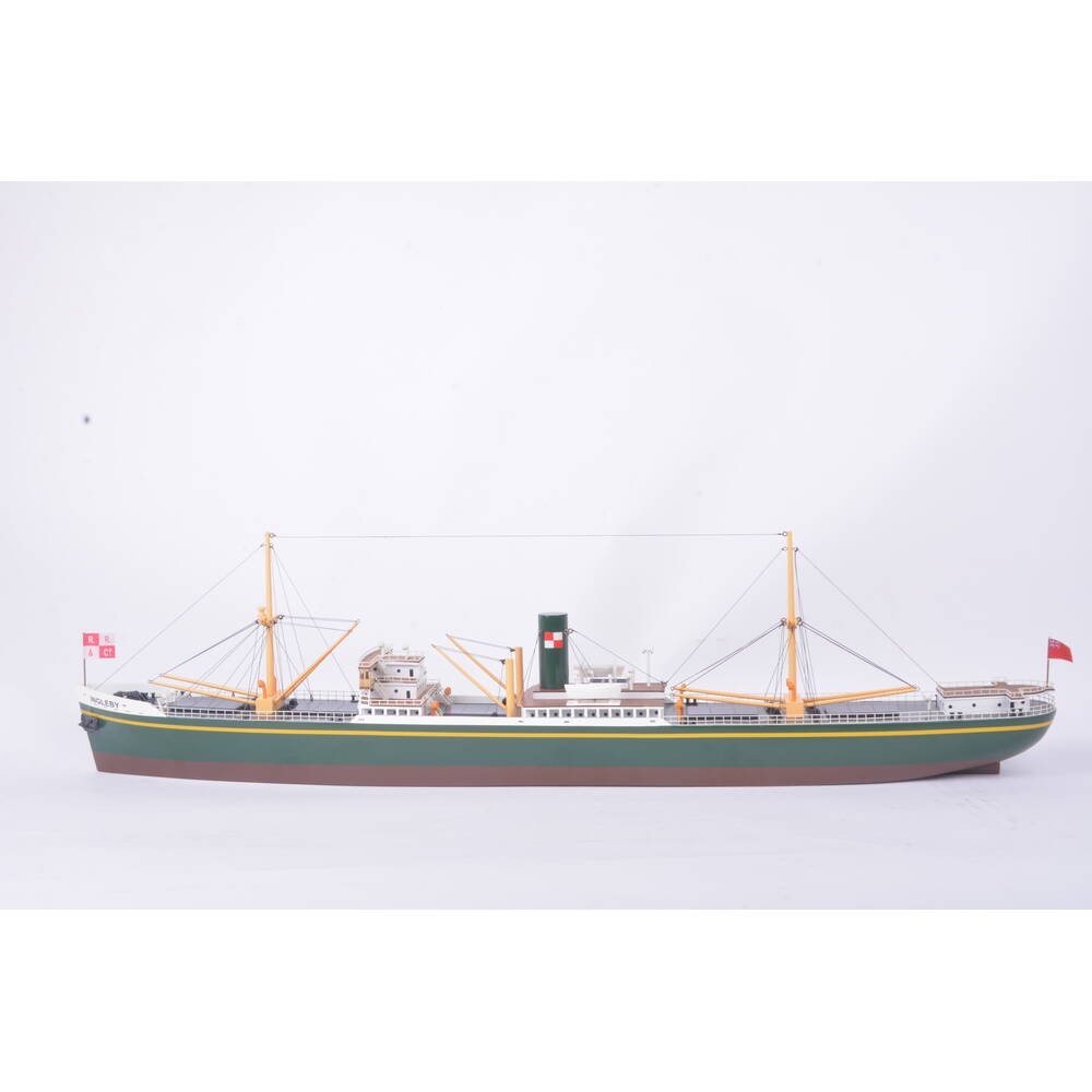 3" Unfinished Wood Hand Painted Model Boat